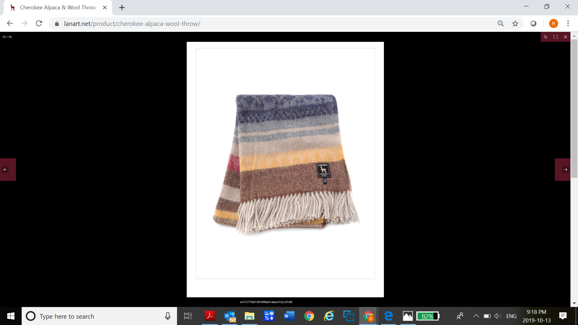 Cherokee Alpaca & Wool Throw Cherokee Alpaca & Wool Throw